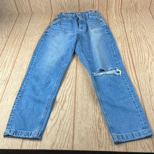 American Eagle Paper bag waist jeans medium wash Sz 2 Regular.
